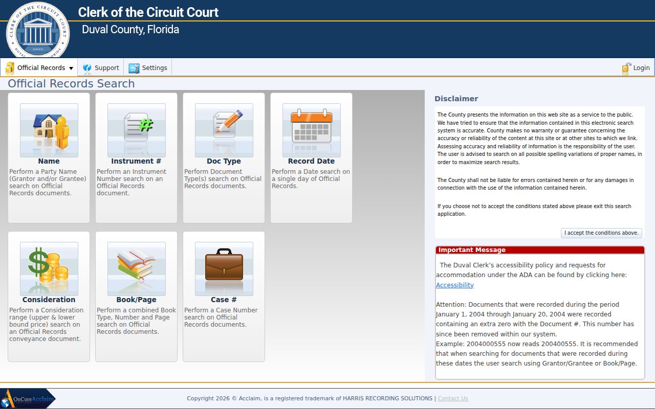 Duval County residents directory Official Records search