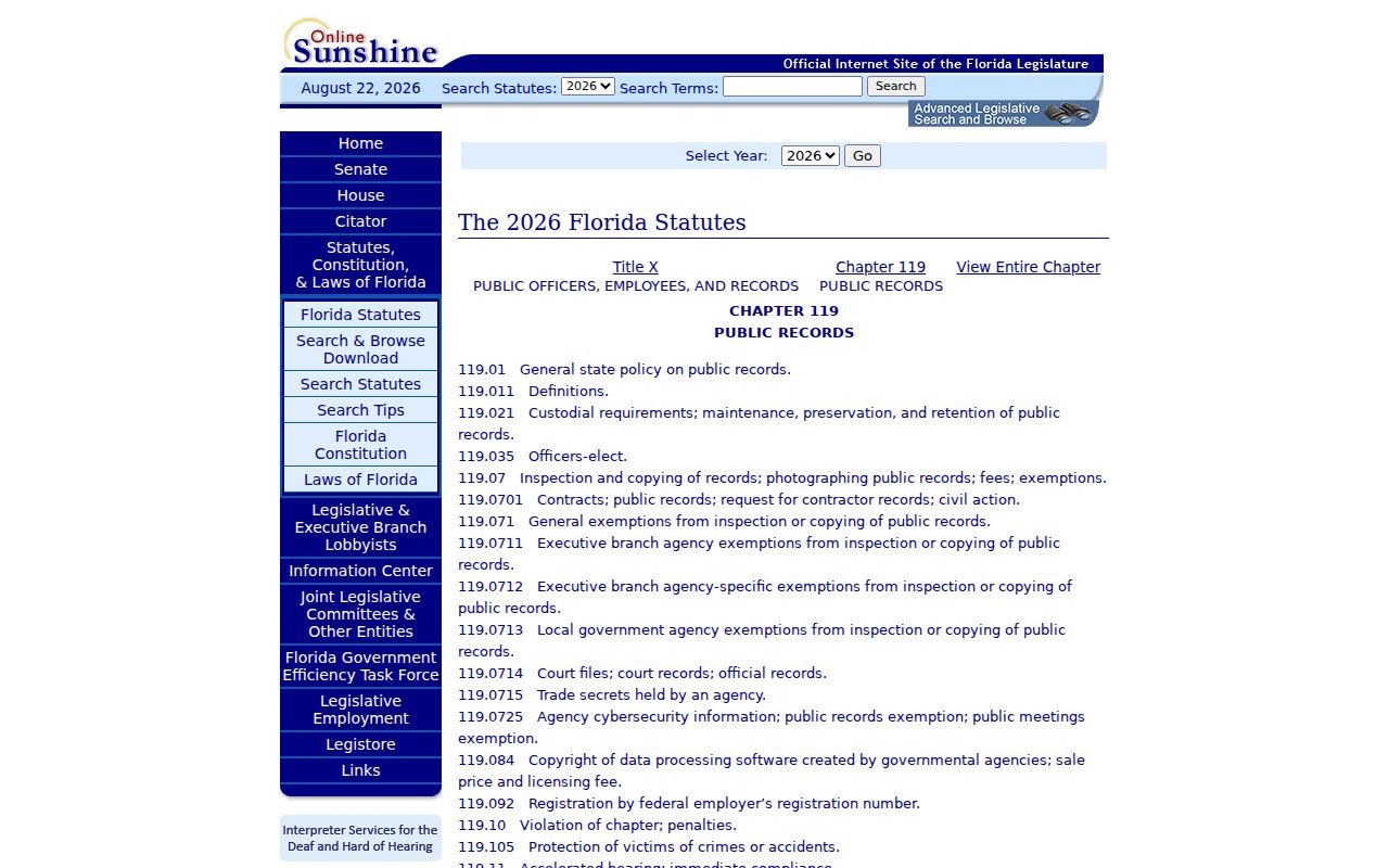 Duval County neighbors and Florida public records law