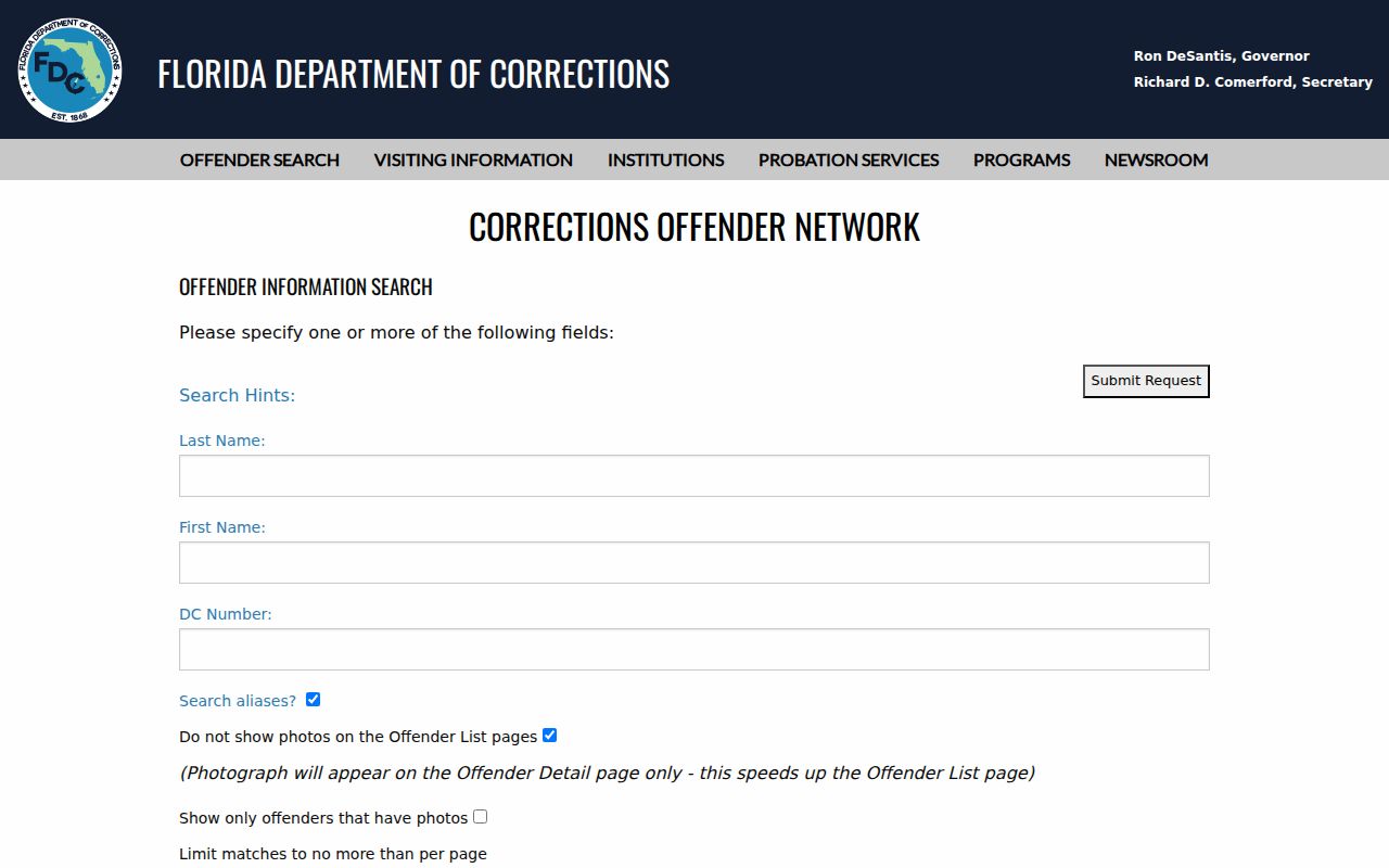 Duval County ZIP code directory Florida corrections search source